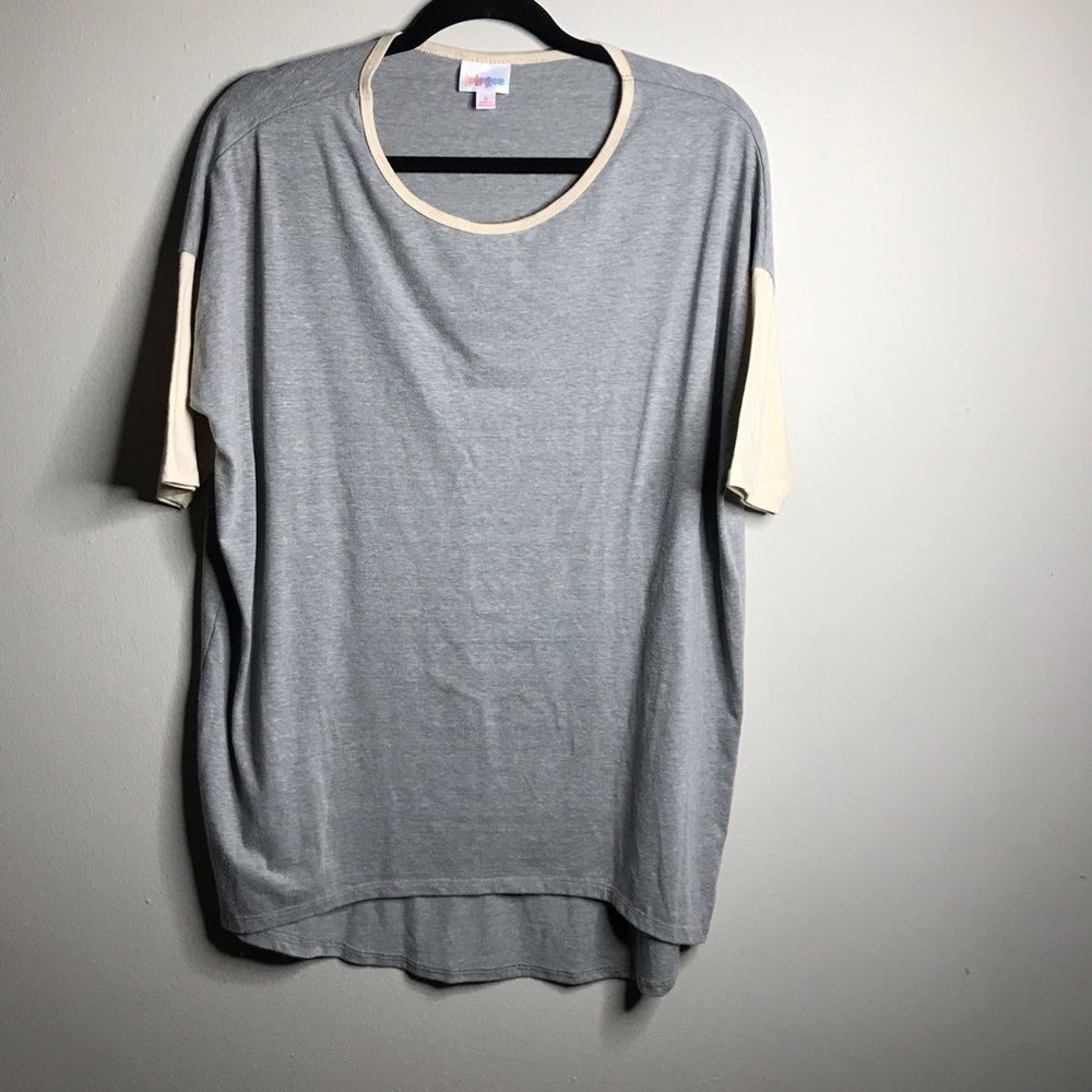 LuLaRoe Irma Baseball Tunic Length Blouse